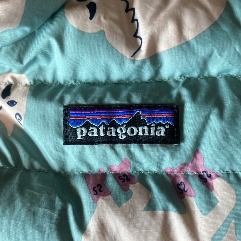 Patagonia baby Buffalo in Cowboy Boots Down Sweater Puffer Jacket - Picture 5 of 7